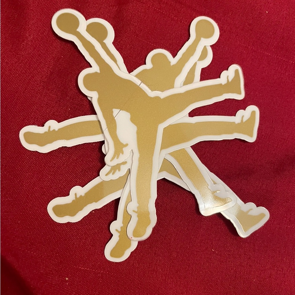 NWOT Air Jordan Gold “JUMP MAN” LOGO Stickers 4 for $20 or $5 each